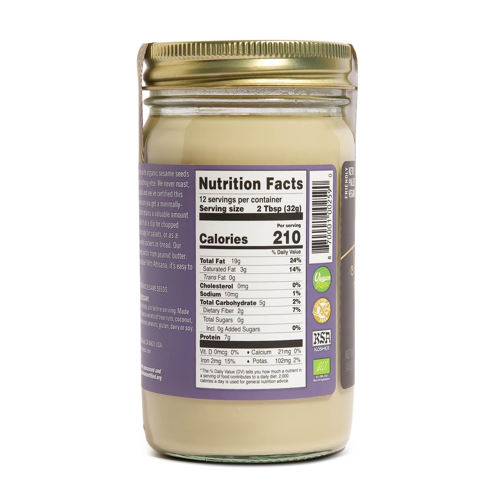 Raw Organic Tahini